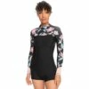 Roxy Women's 2mm Swell Series Long Sleeve Back Zip Springsuit -Surfing Equipment Sales Shop 10901 ANTHRACITEPARADISE l