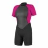 O'Neill Women's Reactor 2 2mm Back Zip S/S Spring Wetsuit -Surfing Equipment Sales Shop 11295 BLKBERRY l