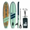 POP 11'0 Yacht Hopper Teak/Blue/Mint Inflatable Paddle Board Package -Surfing Equipment Sales Shop 8509 TEAKBLUEMINT l
