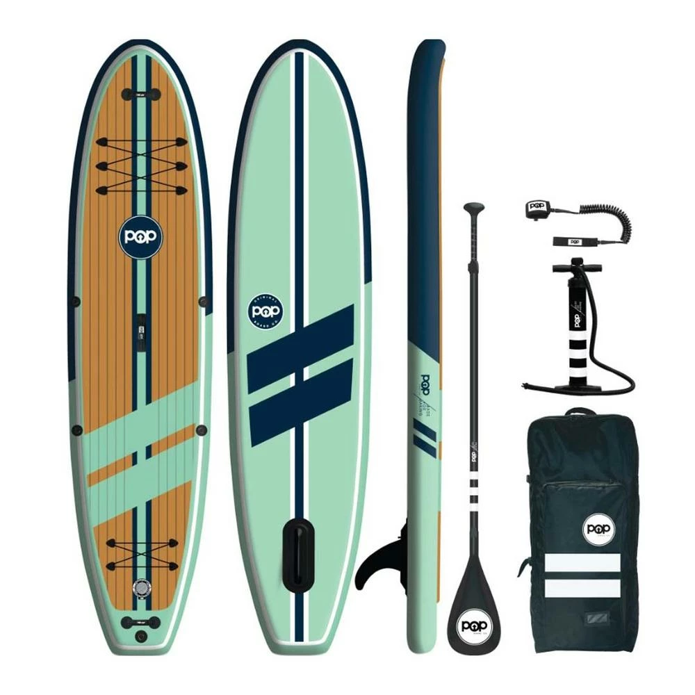 POP 11'0 Yacht Hopper Teak/Blue/Mint Inflatable Paddle Board Package 3 POP 11'0 Yacht Hopper Teak/Blue/Mint Inflatable Paddle Board Package