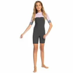 Roxy Girl's 2mm Swell Series Short Sleeve Back Zip Springsuit 10 Roxy Girl's 2mm Swell Series Short Sleeve Back Zip Springsuit -Surfing Equipment Sales Shop ERGW503017 4